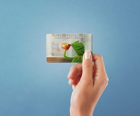 Watercolor that’s the tea design | credit card sticker | small chip | credit card skin for nursery and home wall decor.
