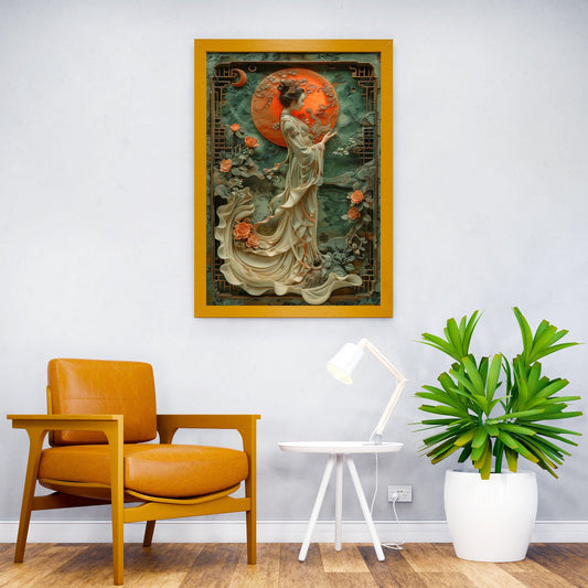 the moon goddess Asian Style Poster | Wall Art for Home & Office | High-Quality Print - High-Quality Visual Display