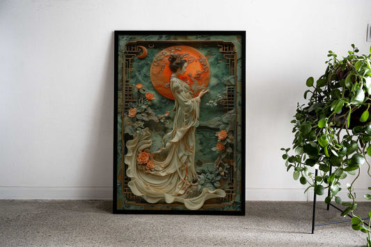 the moon goddess Asian Style Poster | Wall Art for Home & Office | High-Quality Print - High-Quality Visual Display