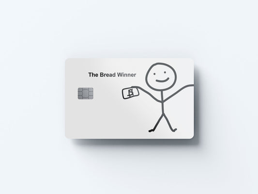 Watercolor the breadwinner left design | credit card sticker | small chip | credit card skin for nursery and home wall decor.
