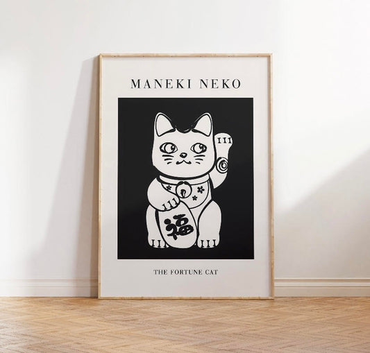 Japanese Art Print of the Lucky Fortune Cat