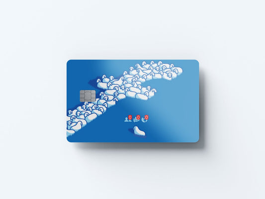 Watercolor the lost sheep design | credit card sticker | small chip | credit card skin for nursery and home wall decor.