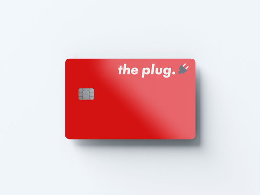 Watercolor the plug design | credit card sticker | small chip | credit card skin for nursery and home wall decor.