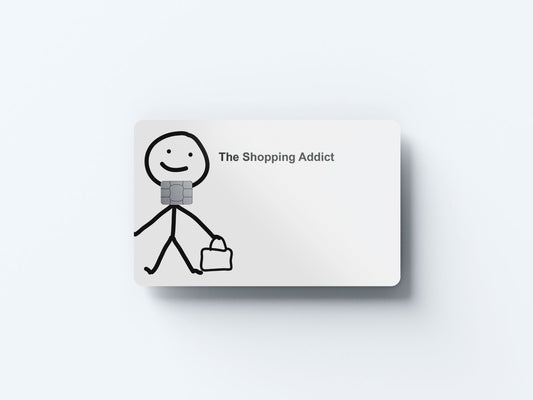 Watercolor the shopping addict right design | credit card sticker | small chip | credit card skin for nursery and home wall decor.