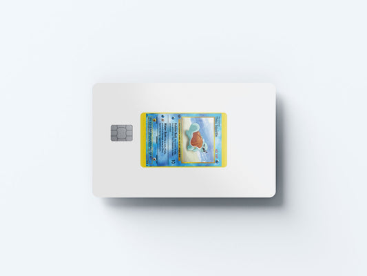 Watercolor thick turtle design | credit card sticker | small chip | credit card skin for nursery and home wall decor.