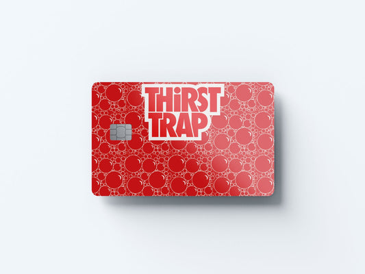 Watercolor thirst trap design | credit card sticker | small chip | credit card skin for nursery and home wall decor.