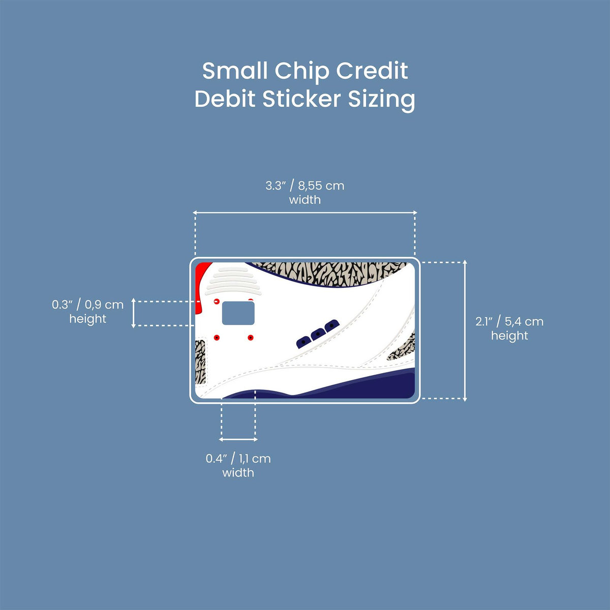 Watercolor threes white design | credit card sticker | small chip | credit card skin for nursery and home wall decor.