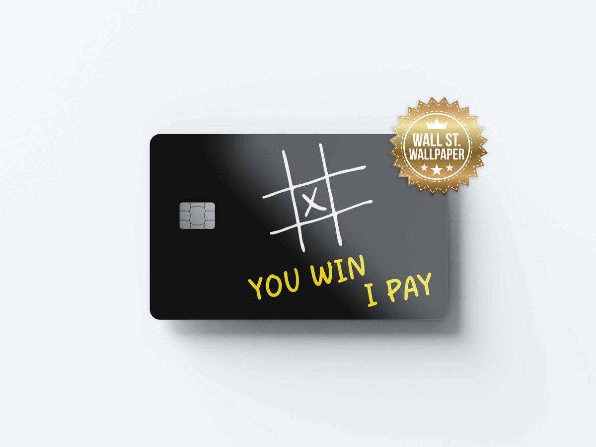 Tic Tac Toe - Premium Vinyl Credit Card Skin Cover by Wonderwallsboutique
