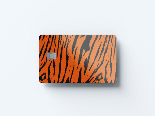 Tiger Print Design | Credit Card Sticker | Small Chip | Credit Card Skin