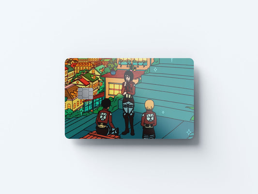 Titan and Friends Design | Credit Card Sticker | Small Chip | Credit Card Skin