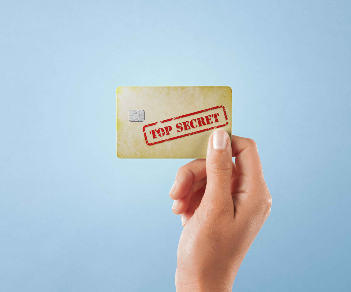 Top Secret - Premium Vinyl Credit Card Skin Cover by Wonderwallsboutique
