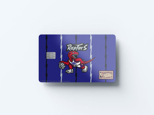 Toronto Raptors Away Hardwood Classics Design | Credit Card Sticker | Small Chip | Credit Card Skin