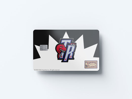 Toronto Raptors Home Warmups Hardwood Classics Design | Credit Card Sticker | Small Chip | Credit Card Skin