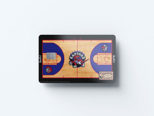 Toronto Raptors Retro Courtside Hardwood Classics Design | Credit Card Sticker | Small Chip | Credit Card Skin