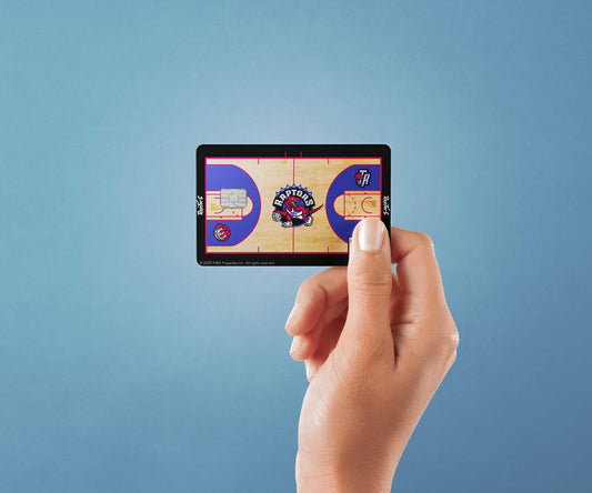 Toronto Raptors Retro Courtside Hardwood Classics Design | Credit Card Sticker | Small Chip | Credit Card Skin