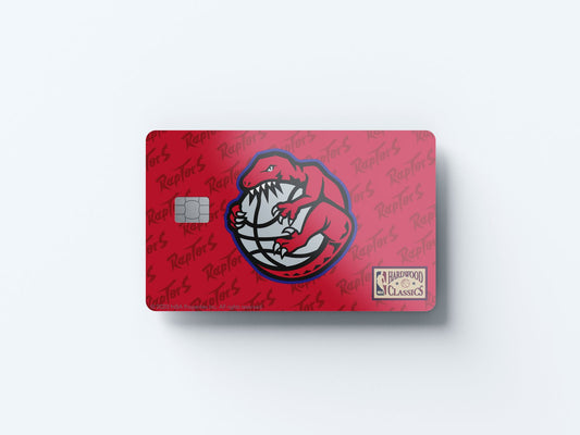 Toronto Raptors Throwback Hardwood Classics Design | Credit Card Sticker | Small Chip | Credit Card Skin