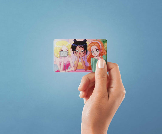 Totally Spies Design | Credit Card Sticker | Small Chip | Credit Card Skin