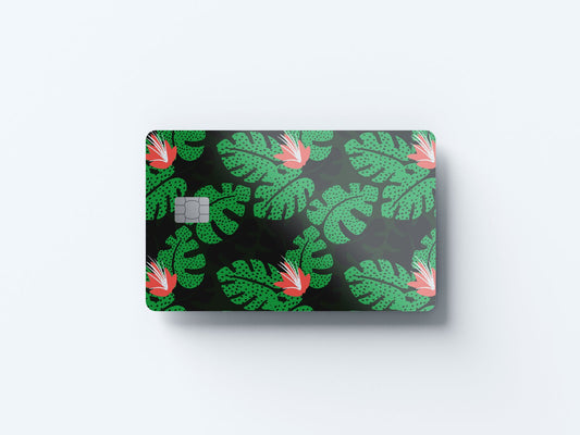 Watercolor toucan jungle pattern design | credit card sticker | small chip | credit card skin for nursery and home wall decor.