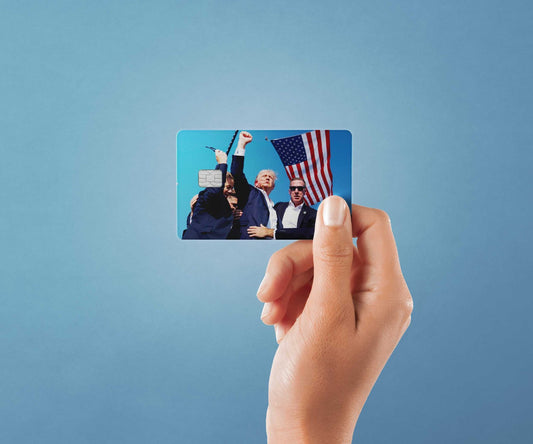 Watercolor trumpin design | credit card sticker | small chip | credit card skin for nursery and home wall decor.