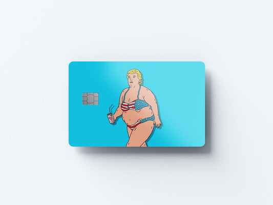Trump on Vacation Design | Credit Card Sticker | Small Chip | Credit Card Skin