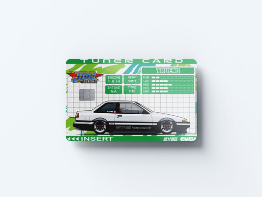 Tuner Card AE86 Trueno Design | Credit Card Sticker | Small Chip | Credit Card Skin