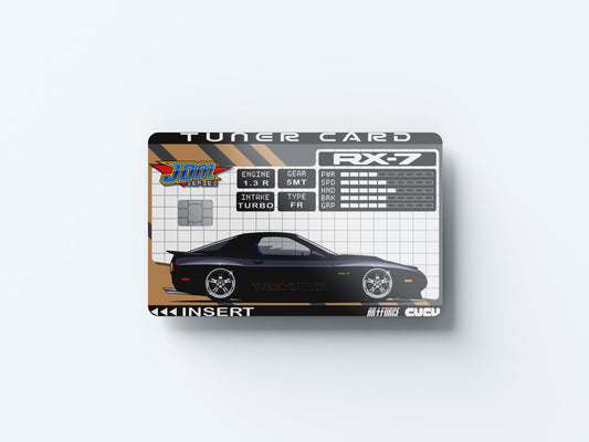 Tuner Card FC3S RX7 Design | Credit Card Sticker | Small Chip | Credit Card Skin