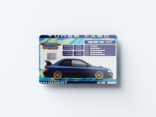 Tuner Card GC8 WRX Design | Credit Card Sticker | Small Chip | Credit Card Skin