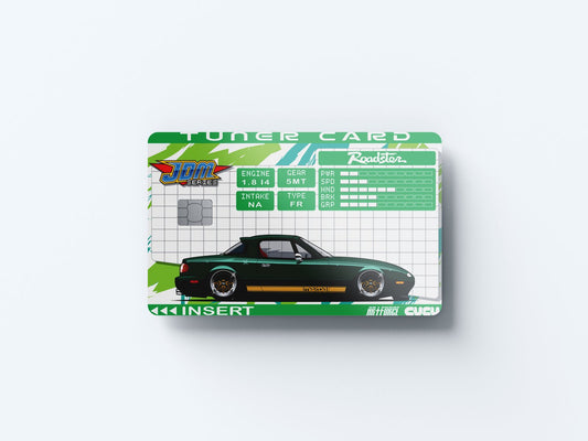 Tuner Card Miata Design | Credit Card Sticker | Small Chip | Credit Card Skin
