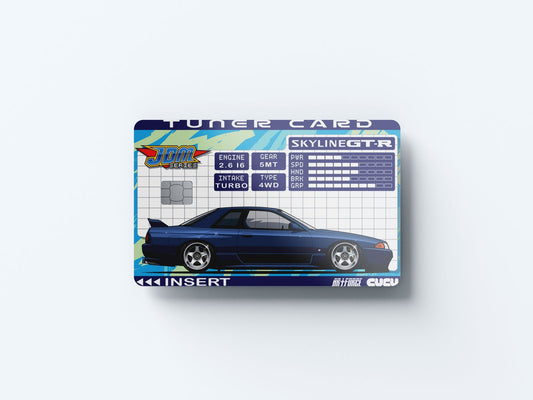 Tuner Card R32 GTR Design | Credit Card Sticker | Small Chip | Credit Card Skin