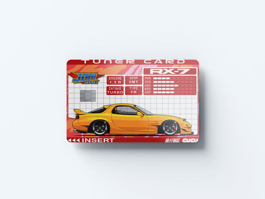 Tuner Card RX7 FD Design | Credit Card Sticker | Small Chip | Credit Card Skin