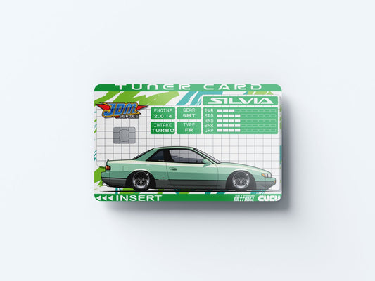 Tuner Card Silvia S13 Design | Credit Card Sticker | Small Chip | Credit Card Skin
