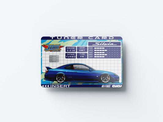 Tuner Card Silvia S15 Design | Credit Card Sticker | Small Chip | Credit Card Skin