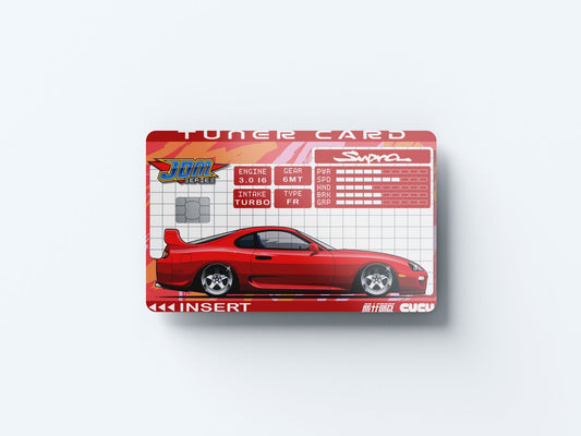 Tuner Card Supra Design | Credit Card Sticker | Small Chip | Credit Card Skin