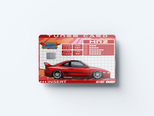 Tuner Card SW20 MR2 Design | Credit Card Sticker | Small Chip | Credit Card Skin
