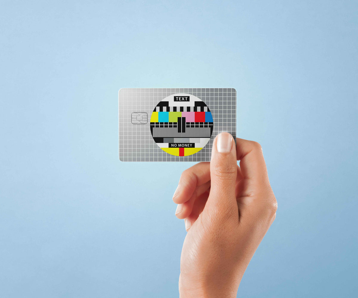Tv Signal No Money - Premium Vinyl Credit Card Skin Cover by Wonderwallsboutique