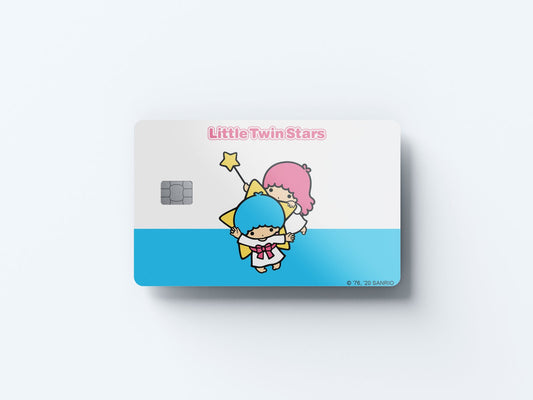 Twin Stars Design | Credit Card Sticker | Small Chip | Credit Card Skin