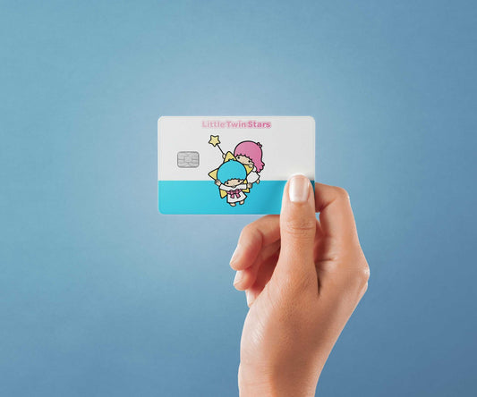 Twin Stars Design | Credit Card Sticker | Small Chip | Credit Card Skin