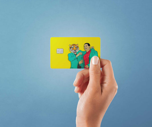 Two Green Jackets Design | Credit Card Sticker | Small Chip | Credit Card Skin