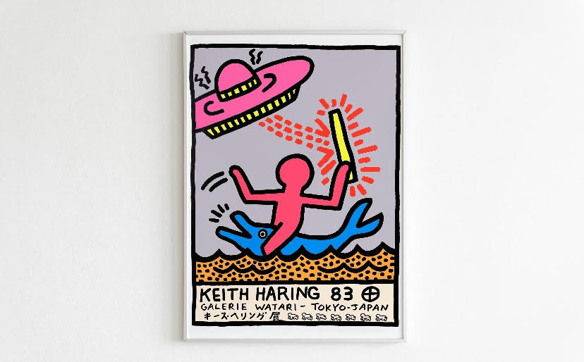 UFO Print Inspired by Keith Haring