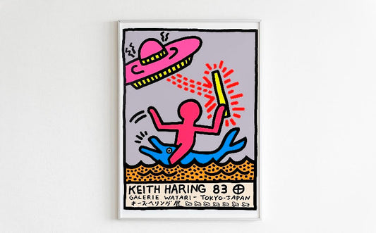 UFO Print Inspired by Keith Haring