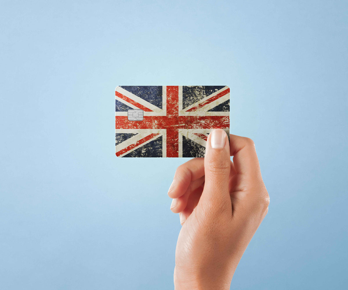 Uk Flag - Premium Vinyl Credit Card Skin Cover by Wonderwallsboutique