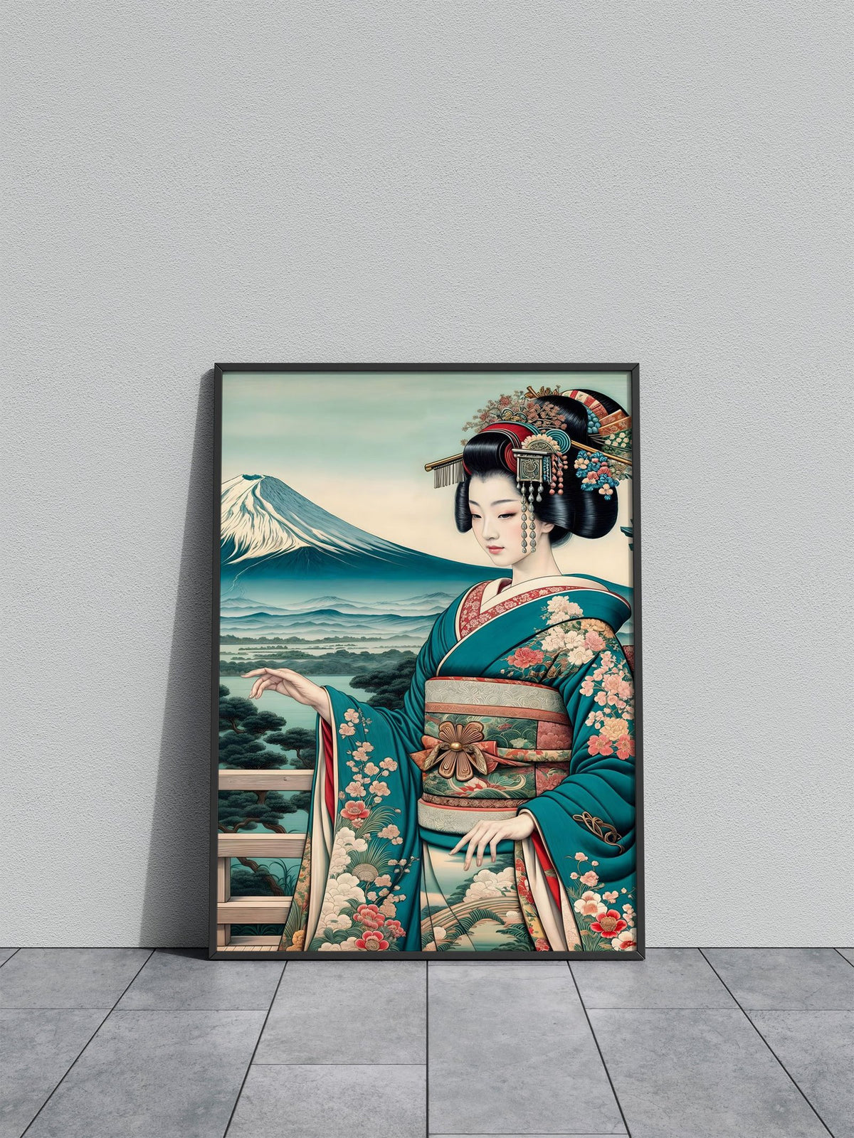 ukiyoe style geisha Asian Style Poster | Wall Art for Home & Office | High-Quality Print - High-Quality Visual Display