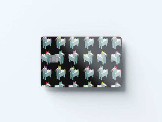 Unicorns Design | Credit Card Sticker | Small Chip | Credit Card Skin