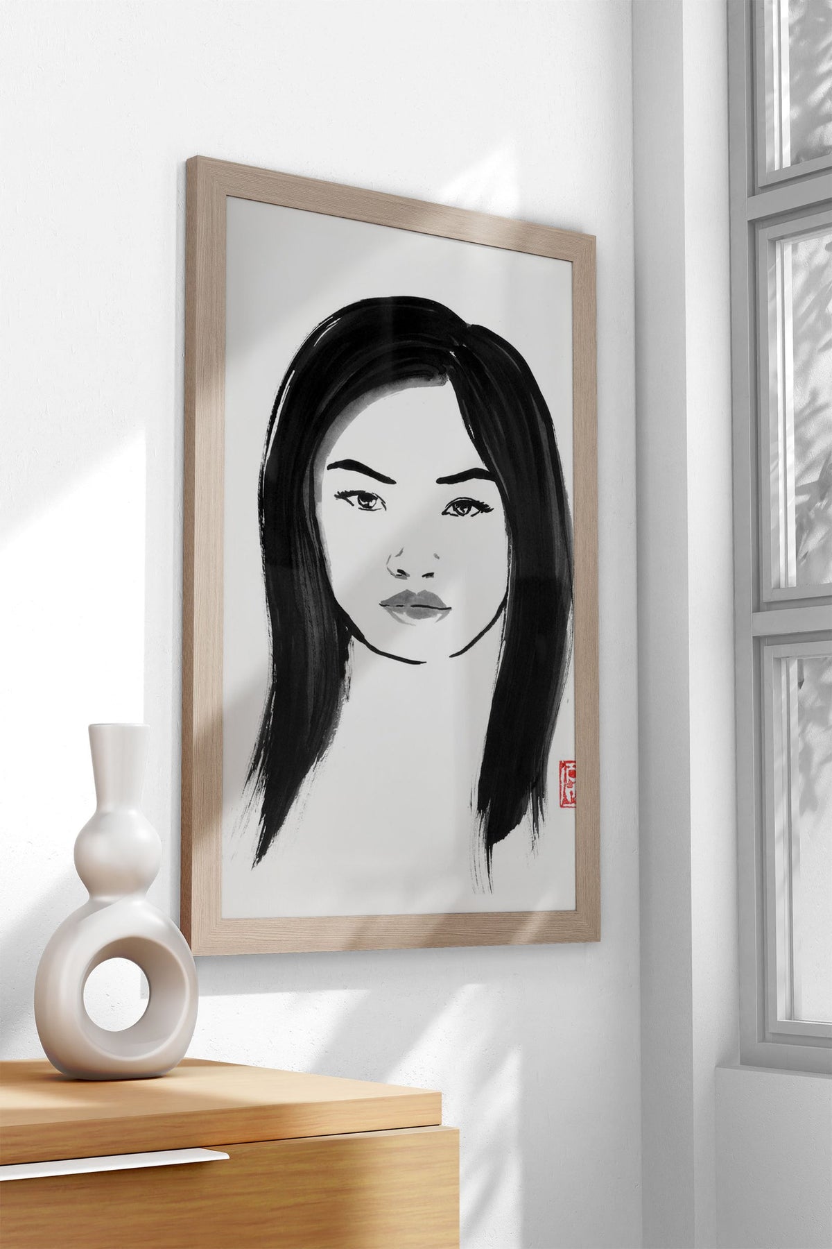untied hair geisha Asian Style Poster | Wall Art for Home & Office | High-Quality Print - High-Quality Visual Display