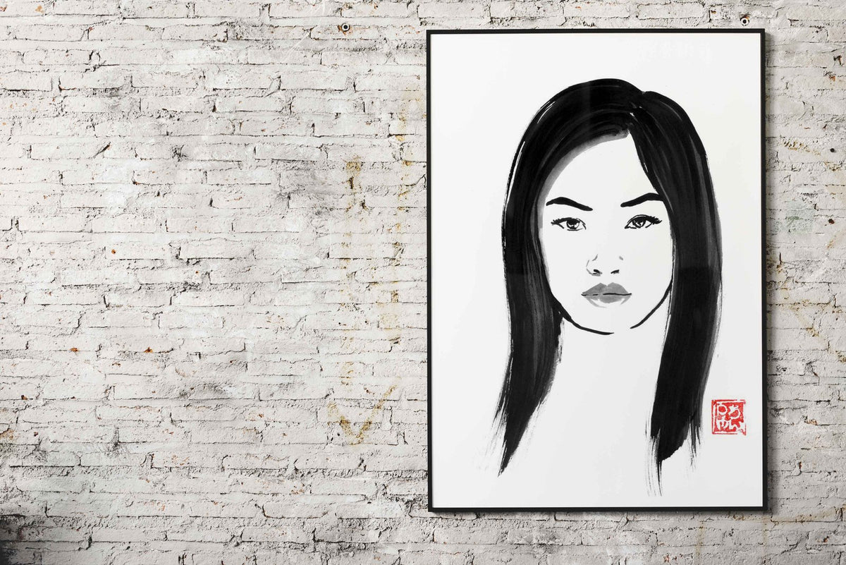 untied hair geisha Asian Style Poster | Wall Art for Home & Office | High-Quality Print - High-Quality Visual Display
