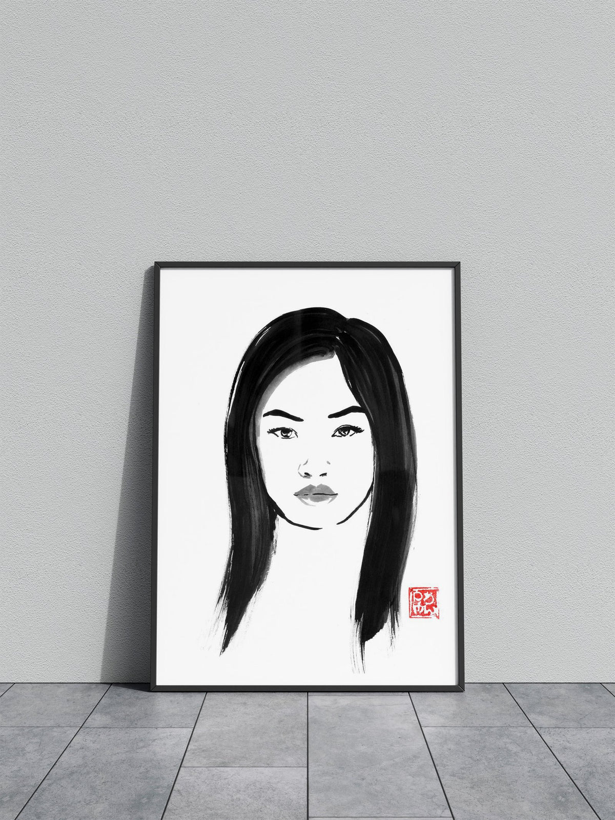 untied hair geisha Asian Style Poster | Wall Art for Home & Office | High-Quality Print - High-Quality Visual Display