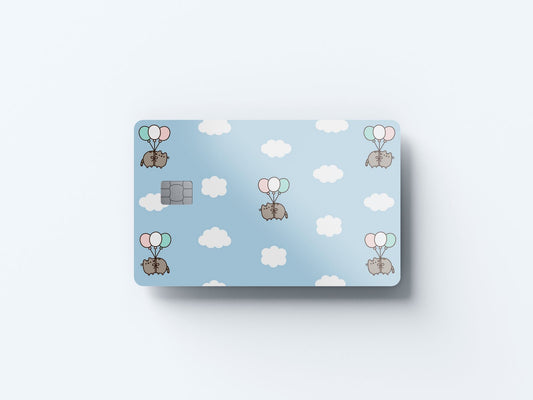 Watercolor up up and away design | credit card sticker | small chip | credit card skin for nursery and home wall decor.