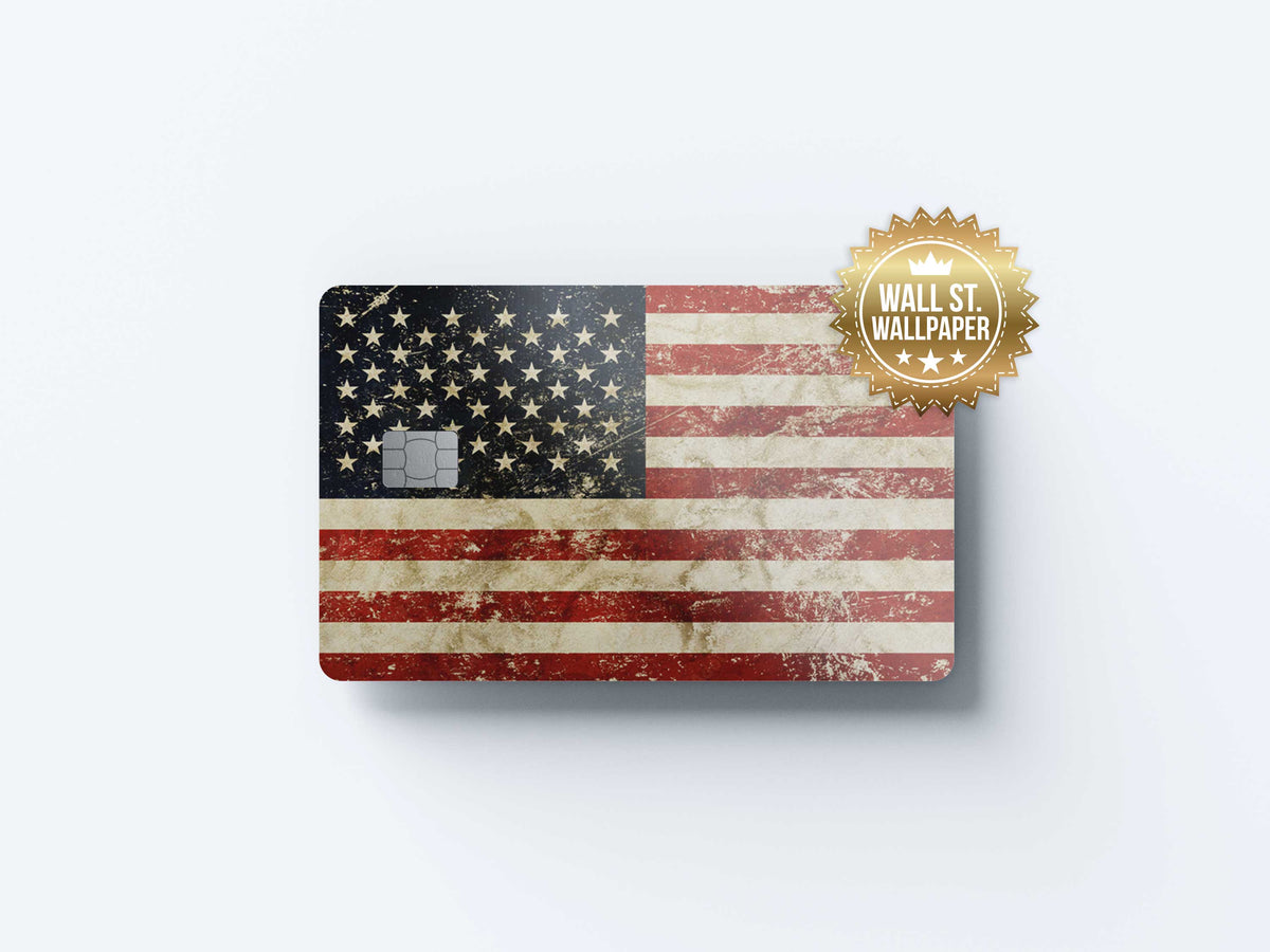 Usa Flag - Premium Vinyl Credit Card Skin Cover by Wonderwallsboutique