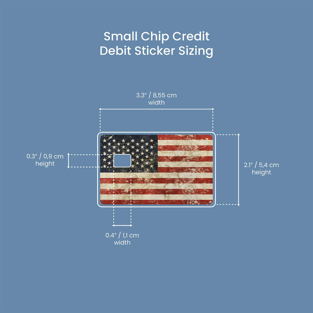 Usa Flag - Premium Vinyl Credit Card Skin Cover by Wonderwallsboutique