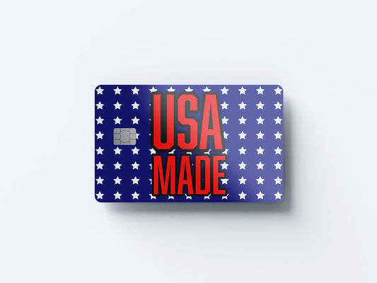 Watercolor usa made design | credit card sticker | small chip | credit card skin for nursery and home wall decor.